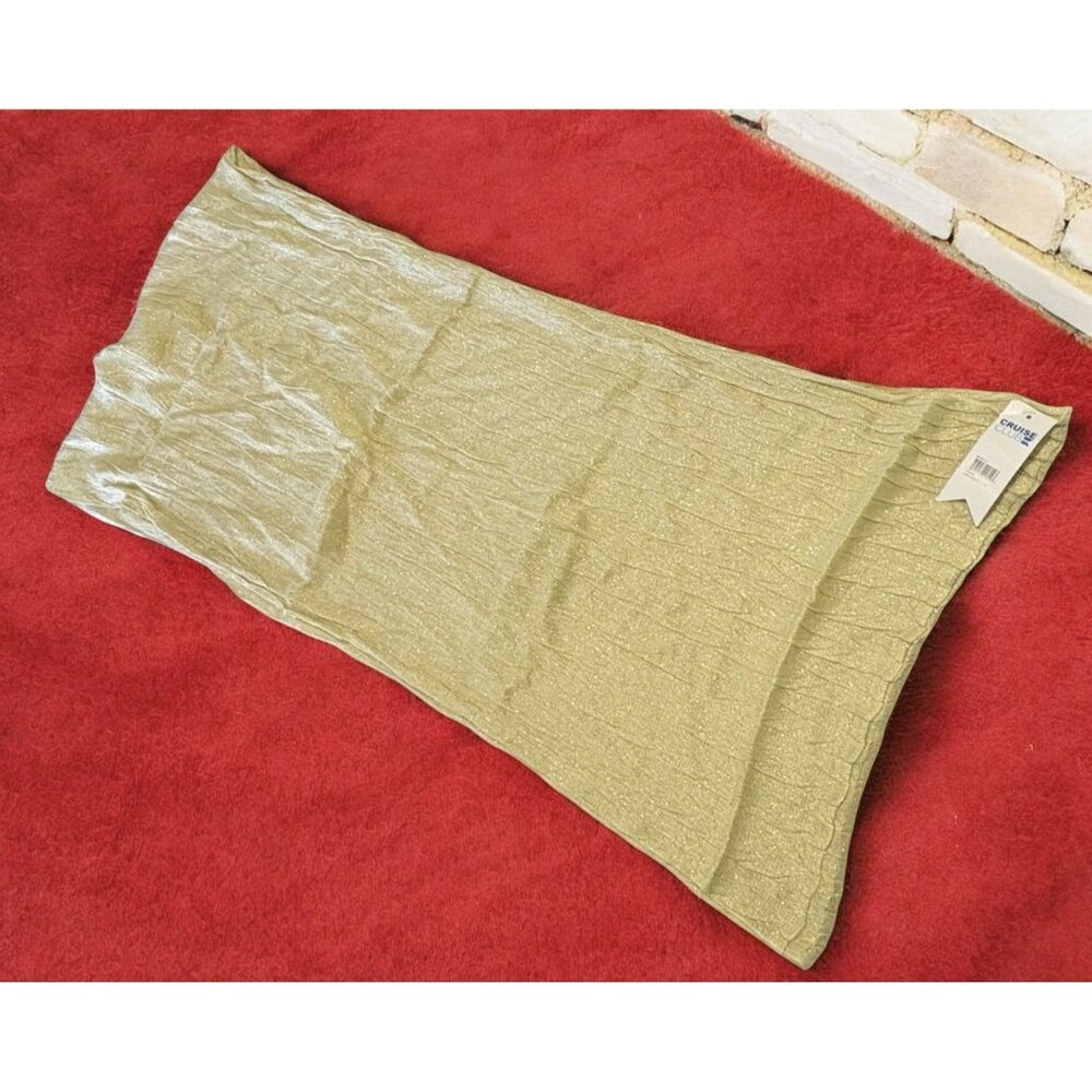 Cruise Club Lurex Infinity Scarf Gold Shimmer NWT